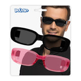 Lunettes de Fête Rétro - Noir et Rose Fluo | Lot 2 Paires