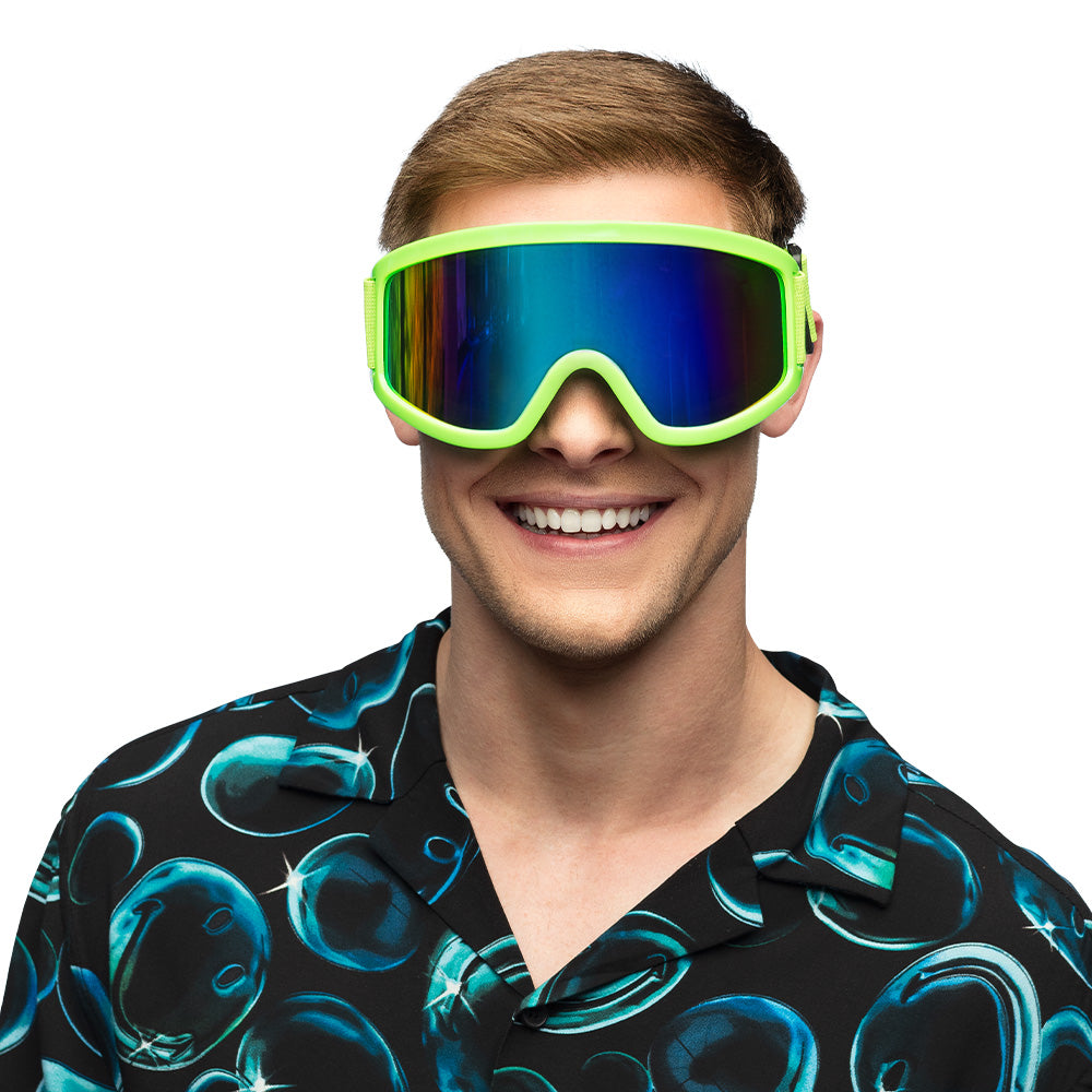 Lunettes UV Blacklight Masque Ski Holographique Disco Party