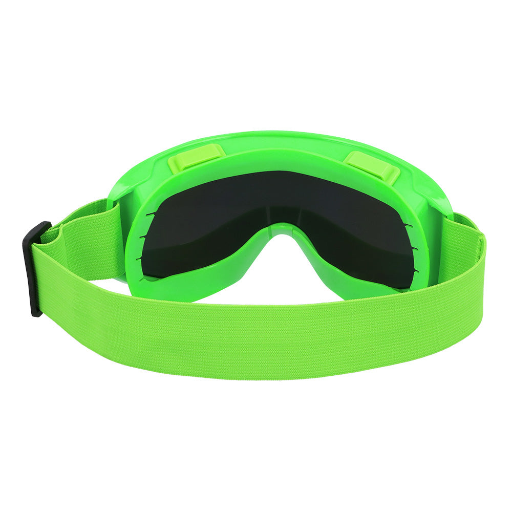 Lunettes de Ski UV Blacklight Vert Fluo Verres Miroir Arc-en-Ciel