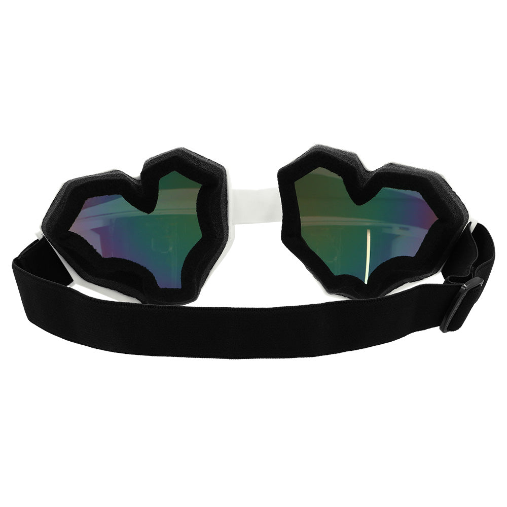 Lunettes Cœur Holographiques - Accessoire Fête Multicolore