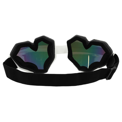Lunettes Cœur Holographiques - Accessoire Fête Multicolore