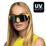 Lunettes UV Blacklight Jaune Fluo - Effet Rétro Futuriste