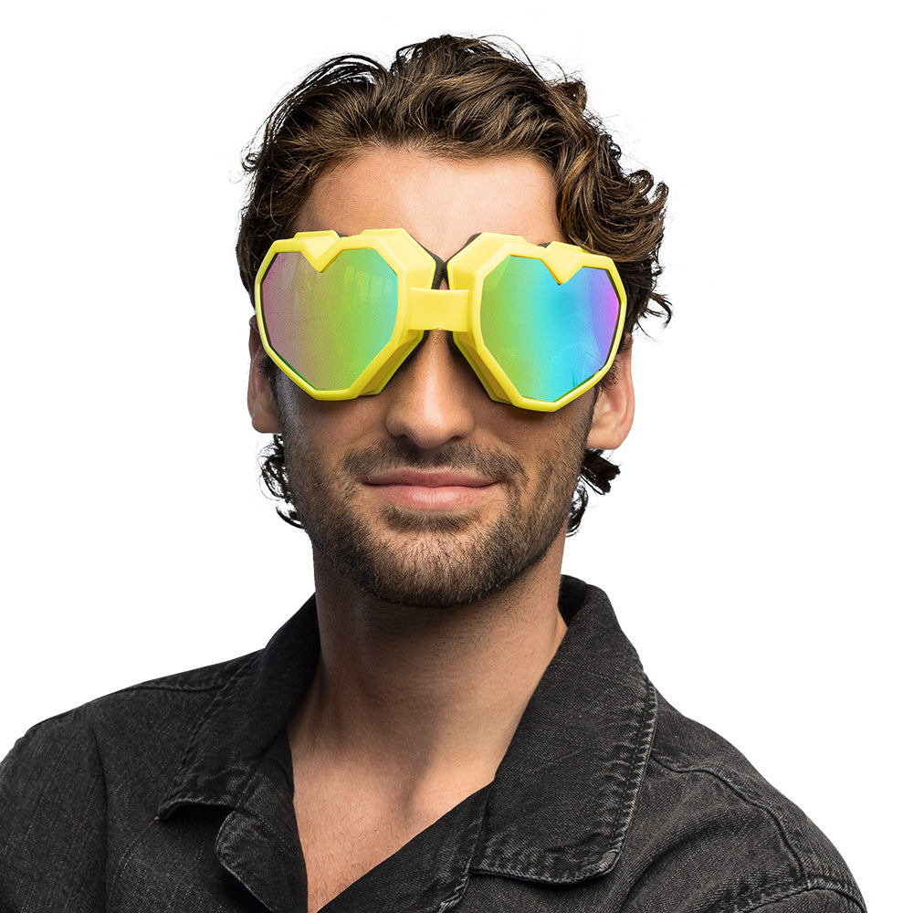 Lunettes Cœur UV Blacklight - 4 Couleurs Fluo Fluorescentes