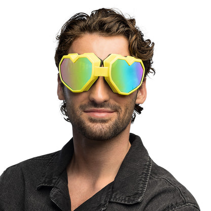 Lunettes Cœur UV Blacklight - 4 Couleurs Fluo Fluorescentes