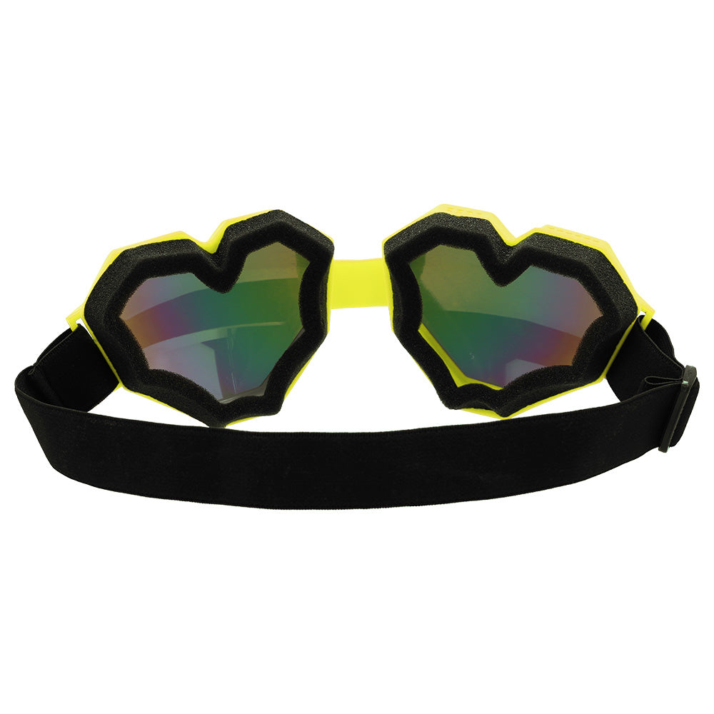 Lunettes Cœur UV Blacklight - 4 Couleurs Fluo Fluorescentes