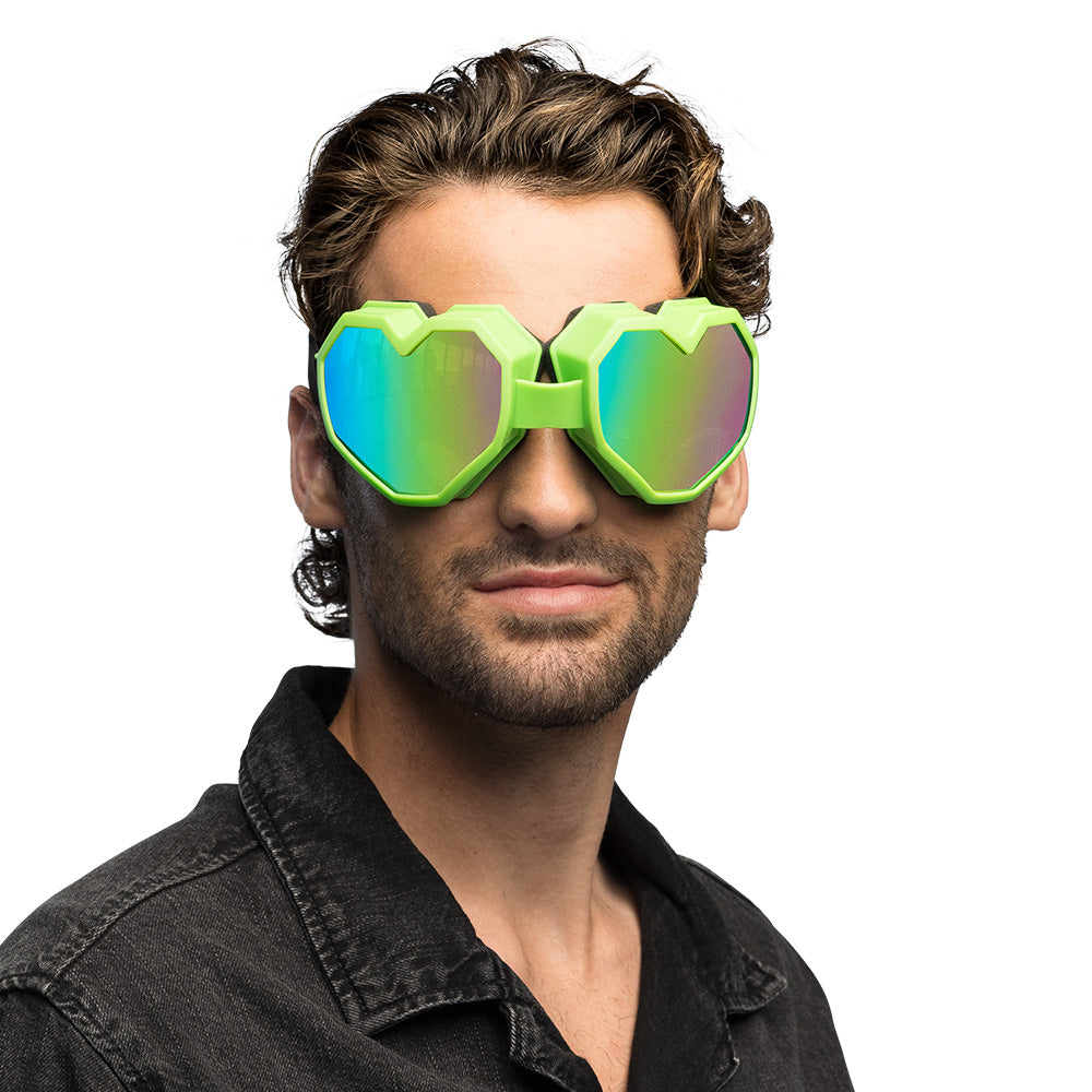 Lunettes Cœur UV Blacklight - 4 Couleurs Fluo Fluorescentes