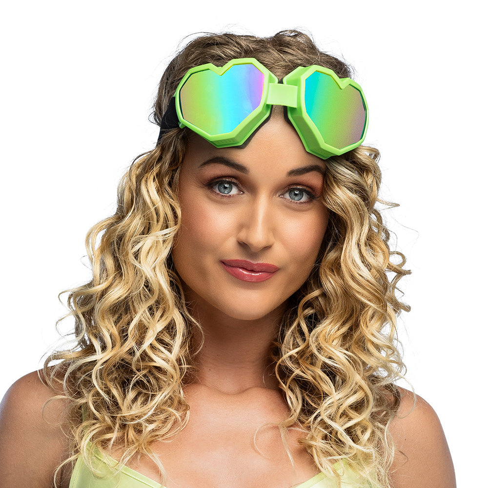 Lunettes Cœur UV Blacklight - 4 Couleurs Fluo Fluorescentes