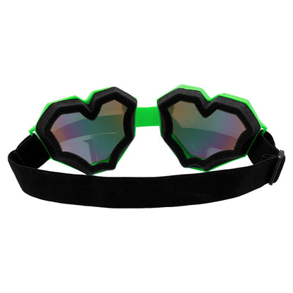 Lunettes Cœur UV Blacklight - 4 Couleurs Fluo Fluorescentes