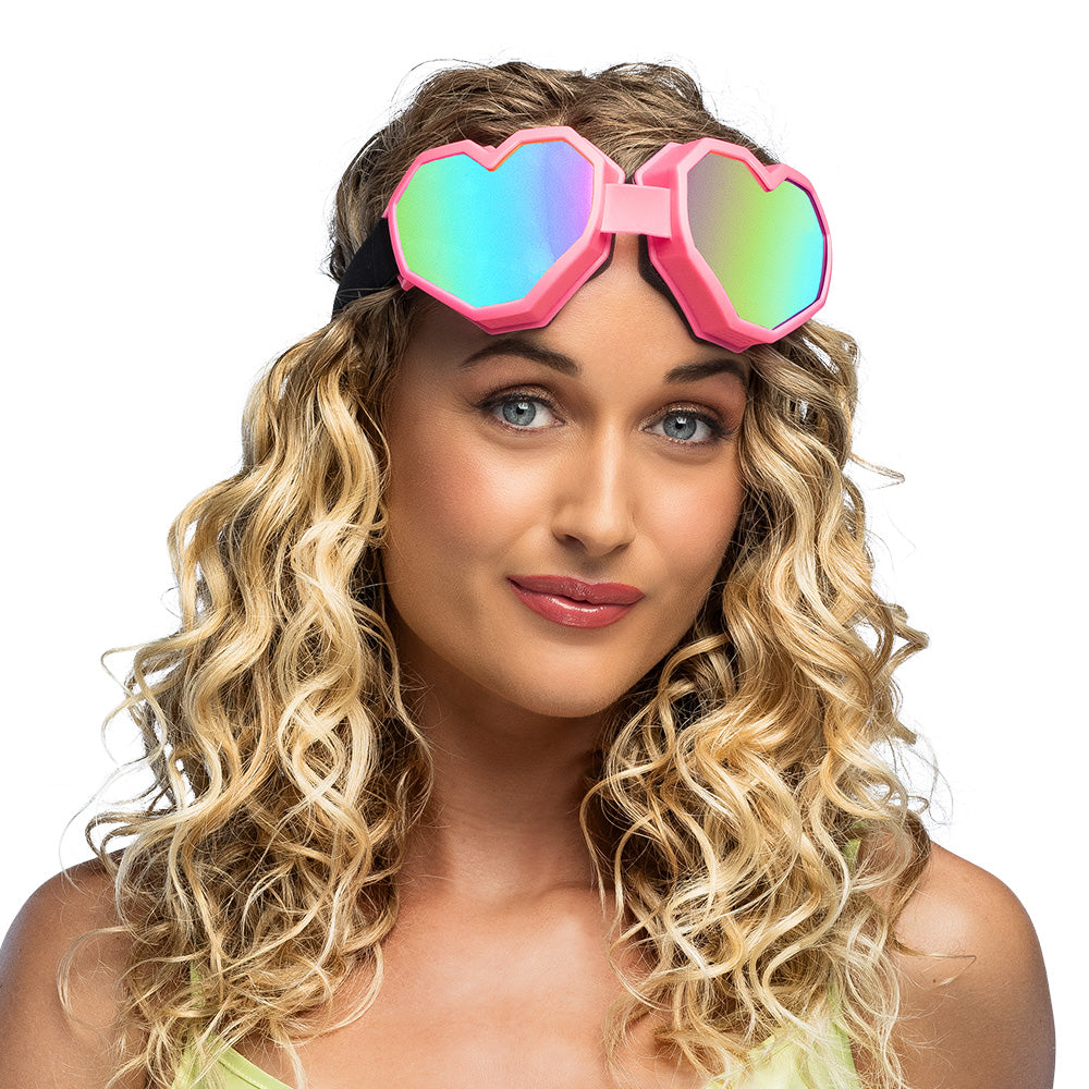 Lunettes Cœur UV Blacklight - 4 Couleurs Fluo Fluorescentes