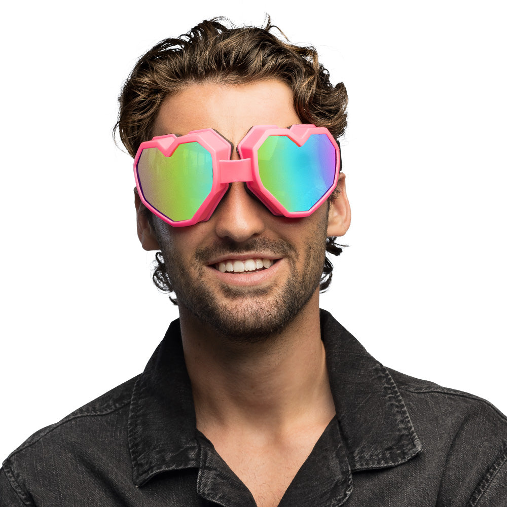 Lunettes Cœur UV Blacklight - 4 Couleurs Fluo Fluorescentes