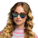 Lunettes de Soleil Cœur Rainbow - Accessoire Festif Coloré