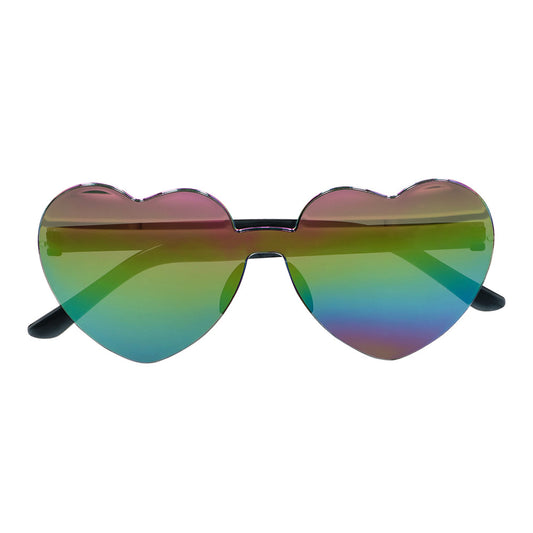 Lunettes de Soleil Cœur Rainbow - Accessoire Festif Coloré