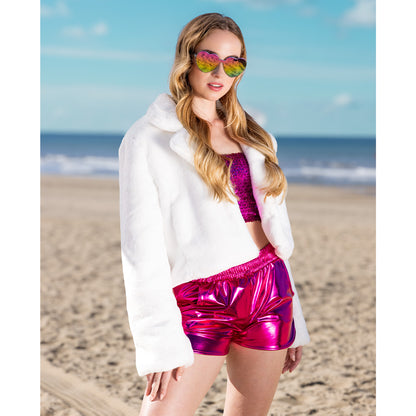 Lunettes de Soleil Cœur Rainbow - Accessoire Festif Coloré