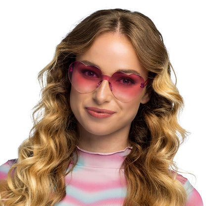Lunettes Cœur Rose Dégradé - Accessoire Fête Tendance