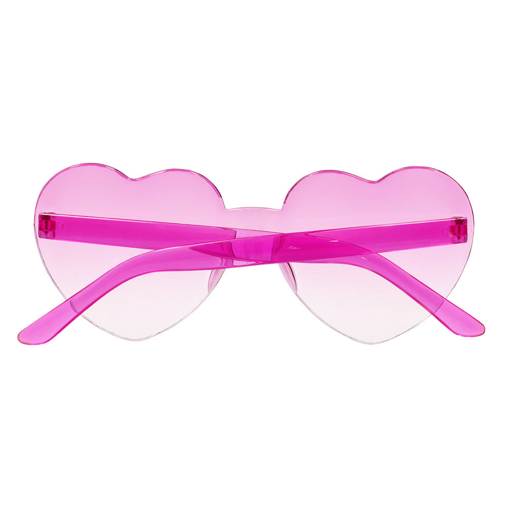 Lunettes Cœur Rose Dégradé - Accessoire Fête Tendance