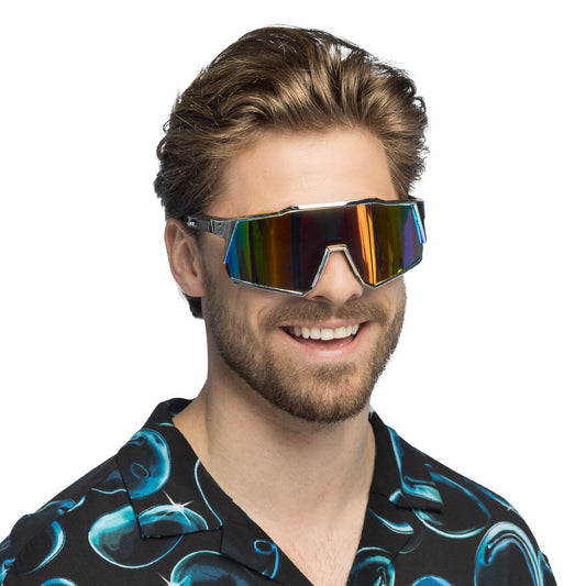 Lunettes de Soleil Futuristes à Verres Miroir - Accessoire Festival