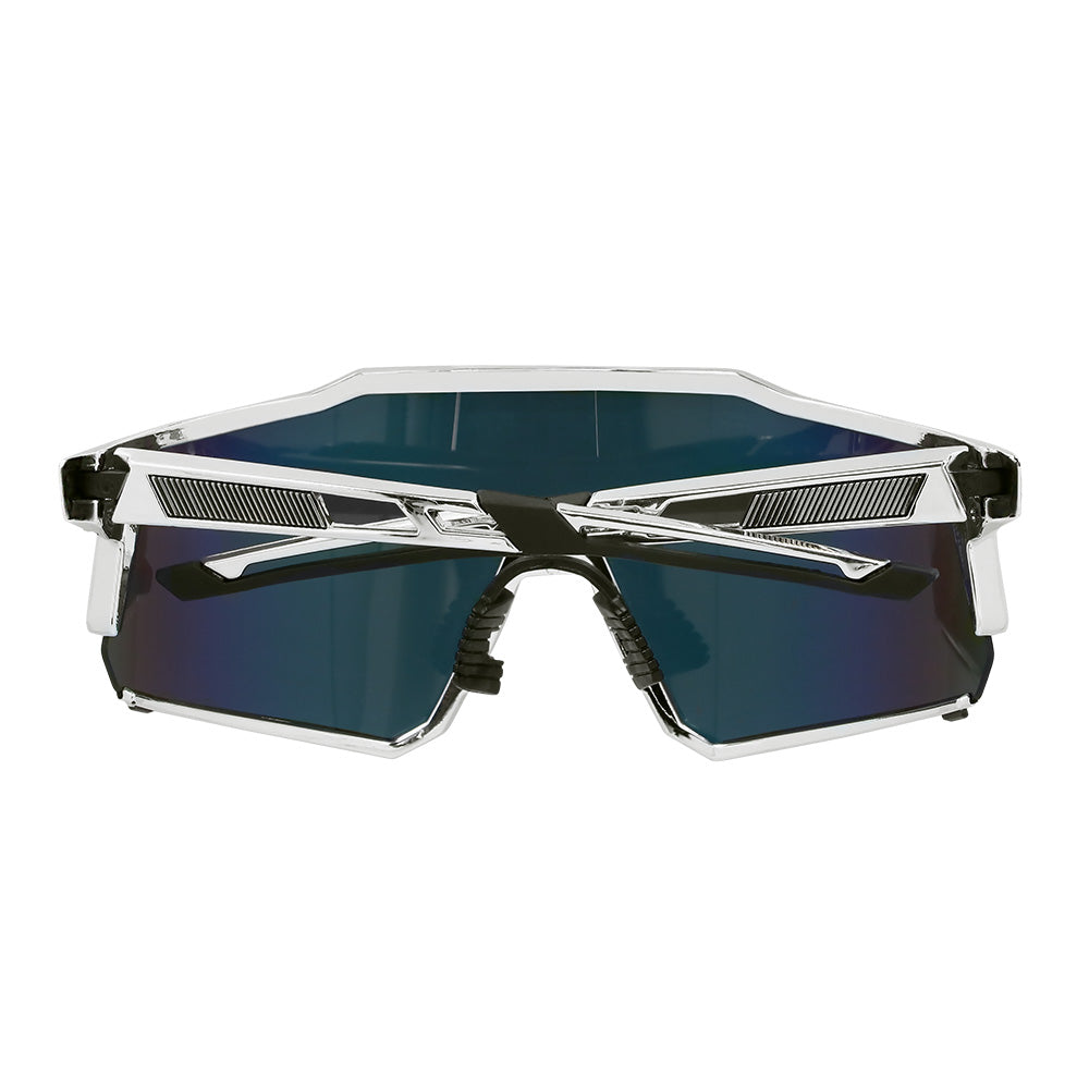 Lunettes de Soleil Futuristes à Verres Miroir - Accessoire Festival