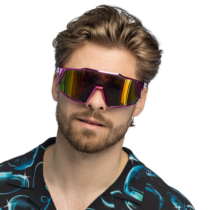 Lunettes de Soleil Futuristes à Verres Miroir - Accessoire Festival