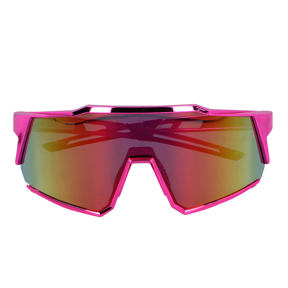 Lunettes de Soleil Futuristes à Verres Miroir - Accessoire Festival