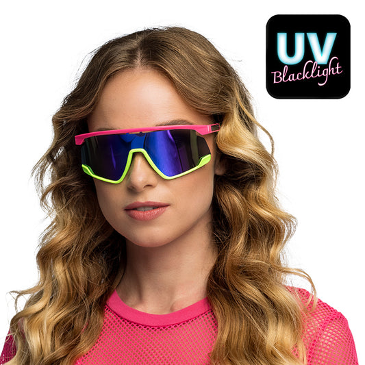 Lunettes Neon UV Blacklight Rose et Jaune Fluo