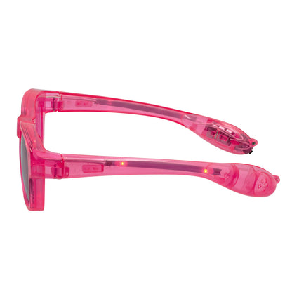 Lunettes LED Rose Fluo - 3 Modes de Lumière Festive