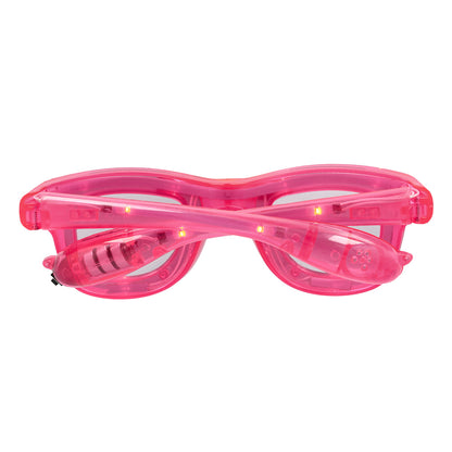 Lunettes LED Rose Fluo - 3 Modes de Lumière Festive