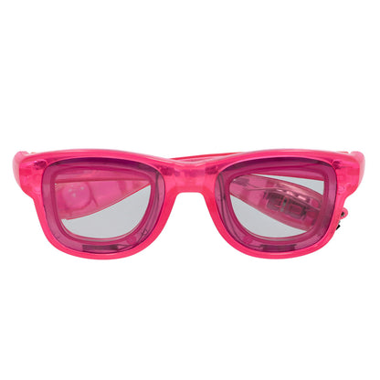 Lunettes LED Rose Fluo - 3 Modes de Lumière Festive