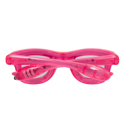 Lunettes LED Rose Fluo - 3 Modes de Lumière Festive