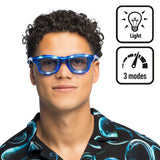 Lunettes LED Bleues 3 Modes - Accessoire Fête Lumineux