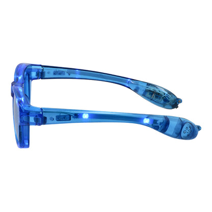 Lunettes LED Bleues 3 Modes - Accessoire Fête Lumineux