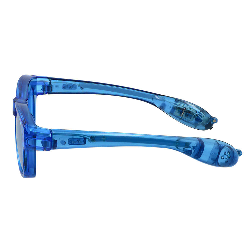 Lunettes LED Bleues 3 Modes - Accessoire Fête Lumineux