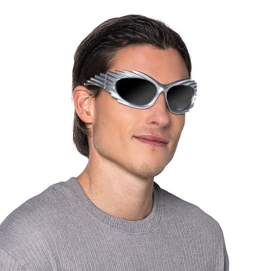 Lunettes Futuristes Argentées - Accessoire Disco Années 80