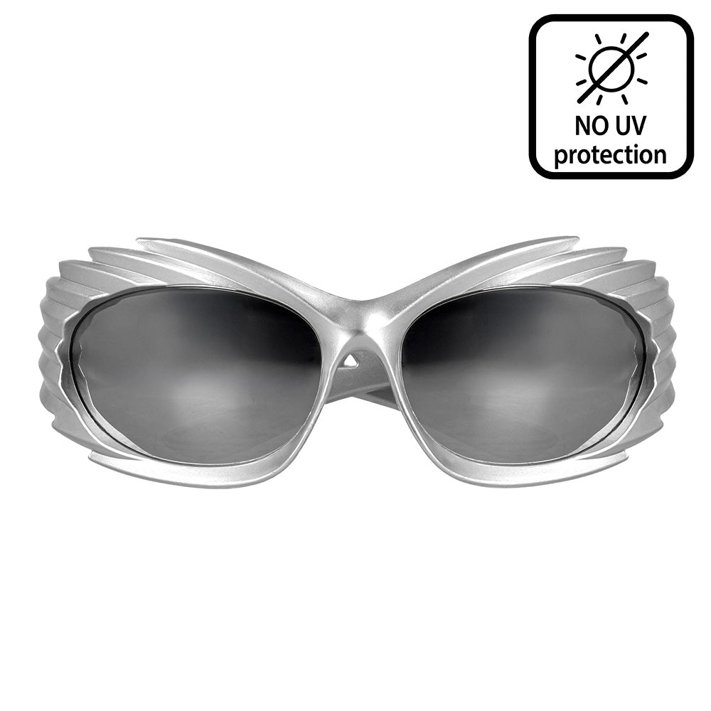 Lunettes Futuristes Argentées - Accessoire Disco Années 80