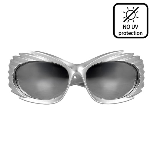 Lunettes Futuristes Argentées - Accessoire Disco Années 80