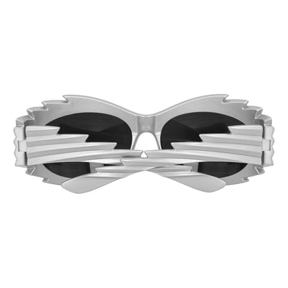 Lunettes Futuristes Argentées - Accessoire Disco Années 80