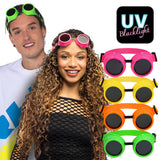Lunettes UV Blacklight Fluo - 5 Couleurs Rave Party