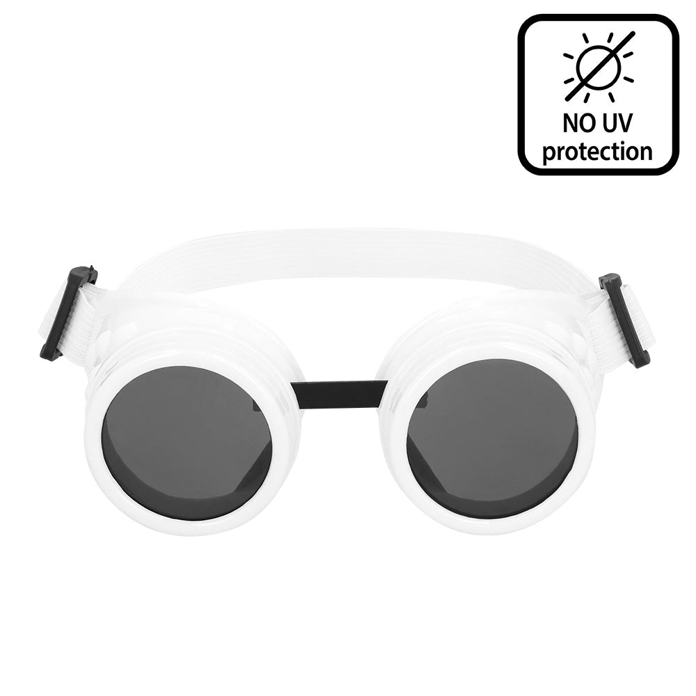 Lunettes Steampunk Blanches avec Verres Teintés