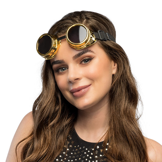 Lunettes Steampunk Dorées - Accessoire Rétro Futuriste
