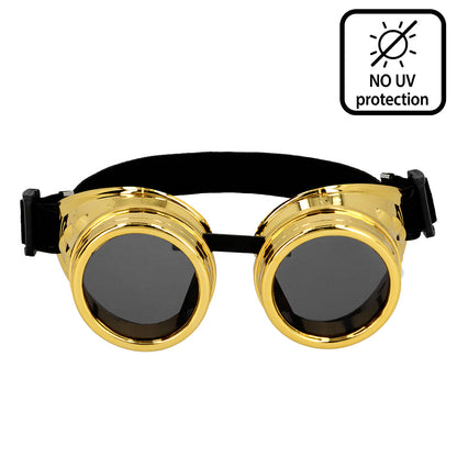 Lunettes Steampunk Dorées - Accessoire Rétro Futuriste