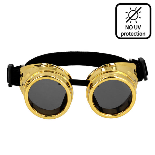 Lunettes Steampunk Dorées - Accessoire Rétro Futuriste