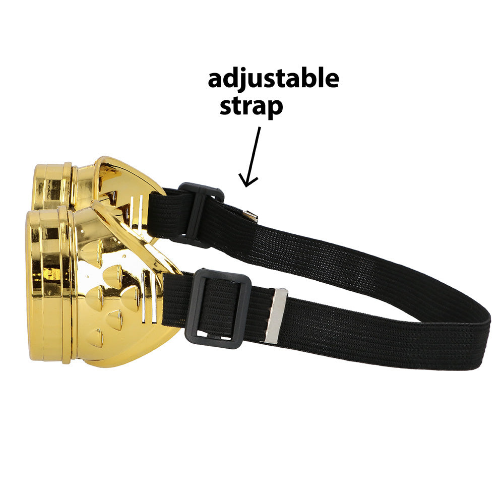 Lunettes Steampunk Dorées - Accessoire Rétro Futuriste