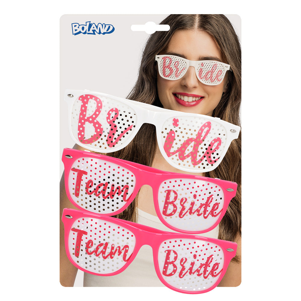 Lunettes Party Bride Team Bride - Set de 3 Paires