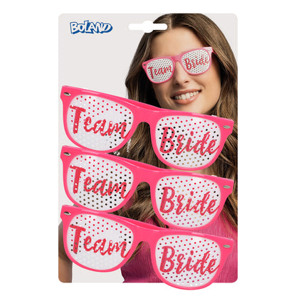 Lunettes Team Bride - Set 3 Paires Rose Paillettes