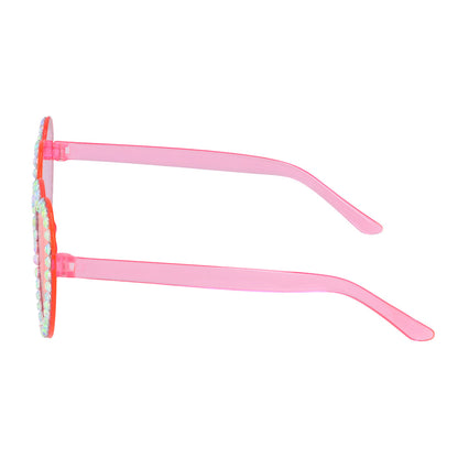 Lunettes Cœur Strass Rose Disco - Accessoire Fête