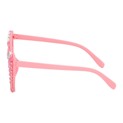 Lunettes Cœur Team Bride 3 Pcs - Accessoire EVJF Strass Rose