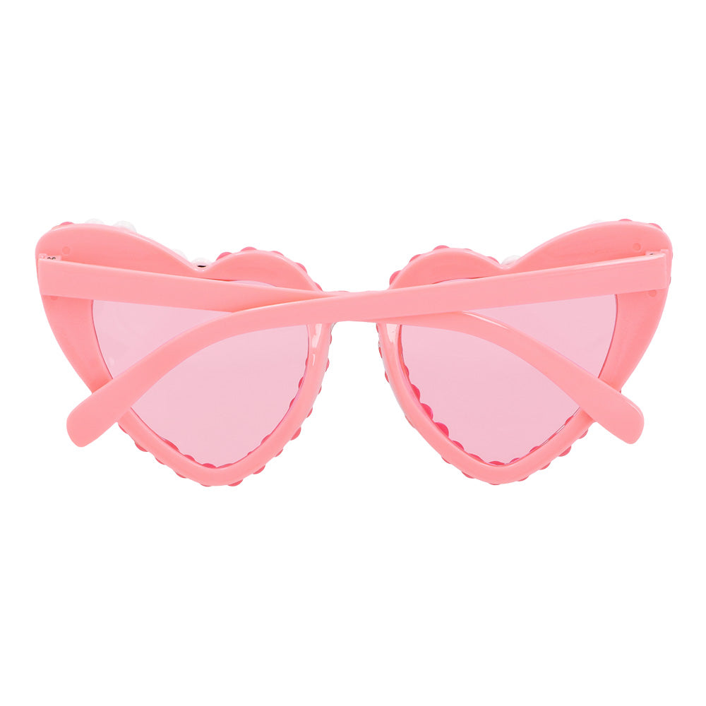 Lunettes Cœur Team Bride 3 Pcs - Accessoire EVJF Strass Rose