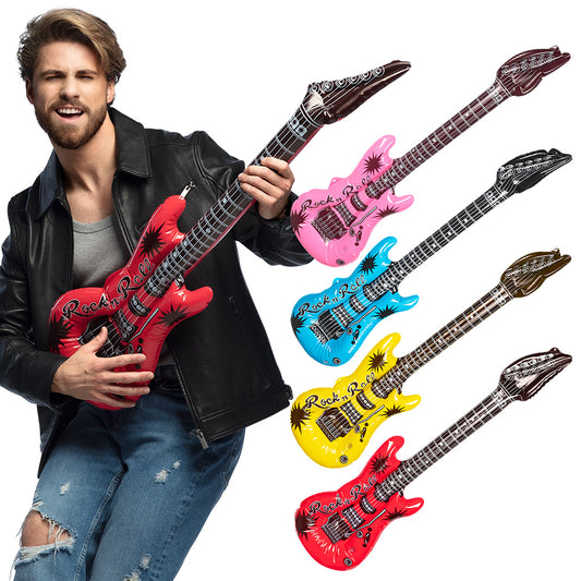 Guitare Gonflable Rock'n'Roll - Accessoire de Fête Coloré