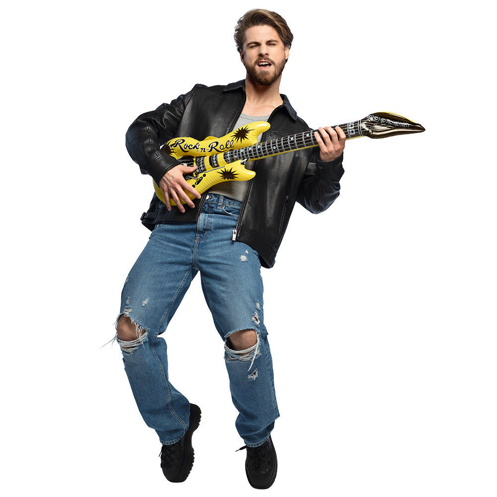 Guitare Gonflable Rock'n'Roll - Accessoire de Fête Coloré