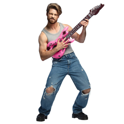 Guitare Gonflable Rock'n'Roll - Accessoire de Fête Coloré