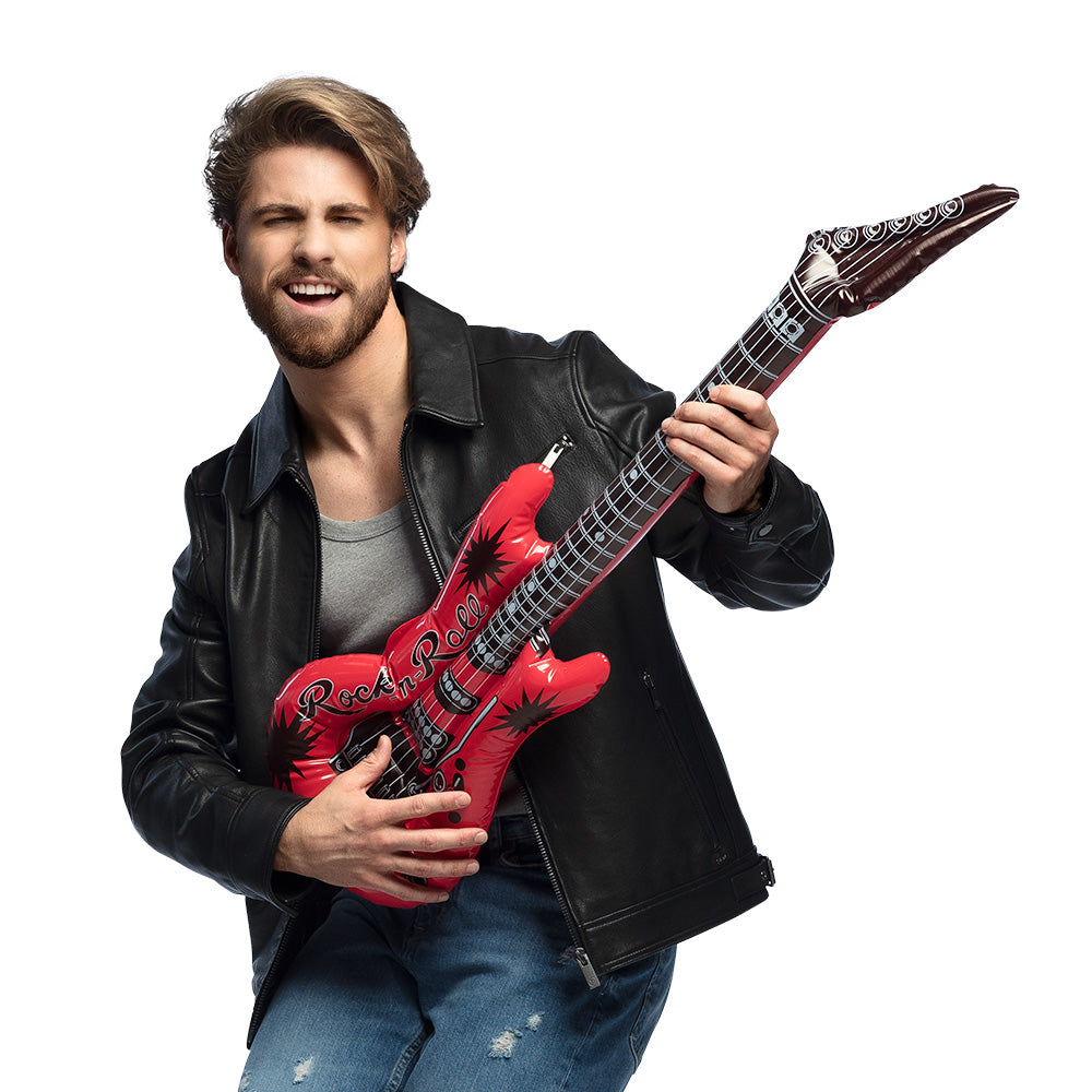 Guitare Gonflable Rock'n'Roll - Accessoire de Fête Coloré